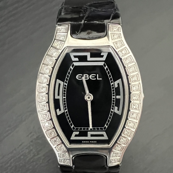 Ebel Beluga Tonneau Mini Stainless Steel Diamond Ladies Watch 1215089
